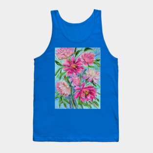 Magenta Watercolor Painting Tank Top